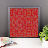 Circle Round Framed Photo Paper Poster - Pattern and Print