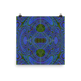 Blue Alien Photo Paper Poster - Pattern and Print