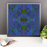 Blue Alien Framed Photo Paper Poster - Pattern and Print