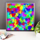 Bright Primary Framed Matte Poster - Pattern and Print