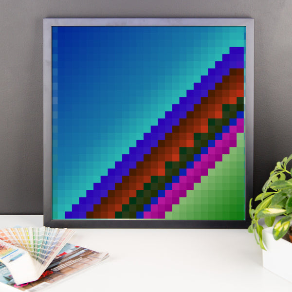 Pixel Framed Matte Poster