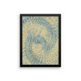 Blue Beige Framed Photo Paper Poster - Pattern and Print