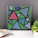 Triangles Framed Matte Poster