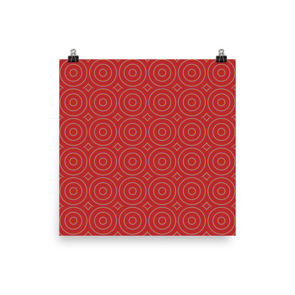Circle Round Photo Paper Poster - Pattern and Print