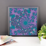 Dark Purple Fractal Framed Photo Paper Poster - Pattern and Print