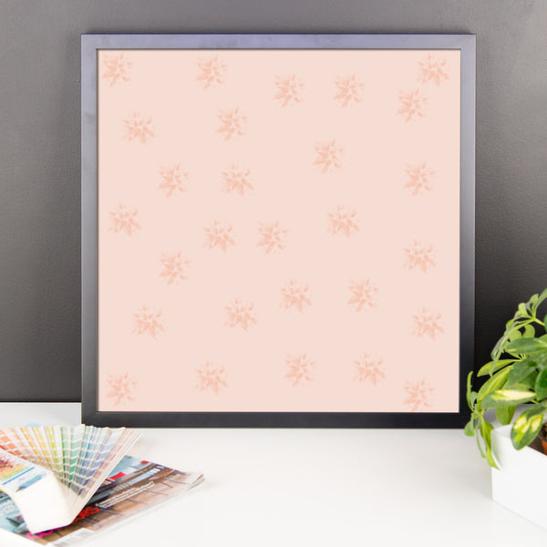 Peach Flowers Framed Photo Paper Poster