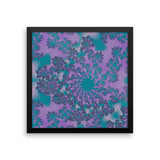 Dark Purple Fractal Framed Photo Paper Poster - Pattern and Print