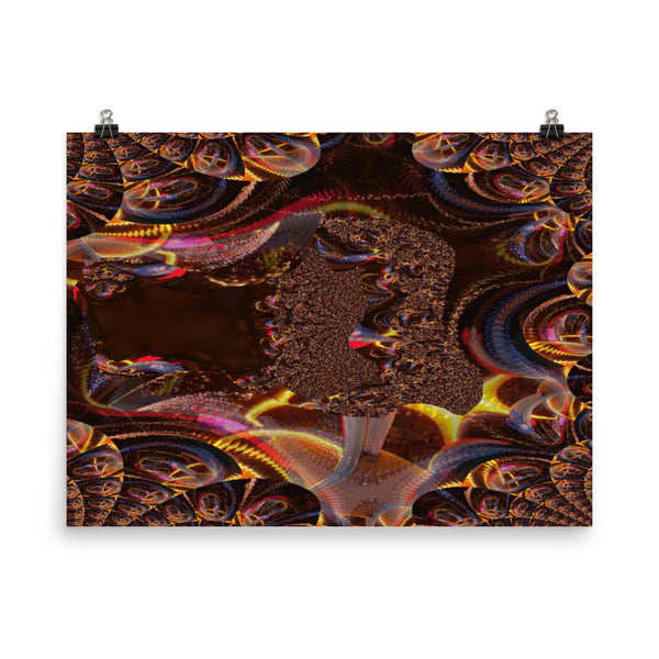 Christmas Lights Photo Paper Poster - Pattern and Print