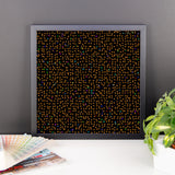 Orange Confetti Framed Matte Poster