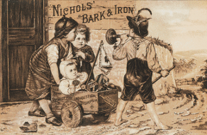 Nichols' Bark & Iron Trade Card