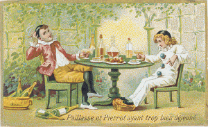 Paillasse et Pierrot ayant trop bein dejeune - Pattern and Print