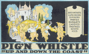 Pig'n Whistle Trading Card - Pattern and Print