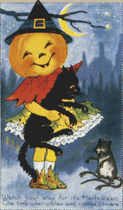 Pumpkin Witch - Pattern and Print