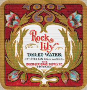 Rock Lily Toilet Water Label - Pattern and Print