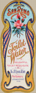 San Remo Toilet Water Label - Pattern and Print