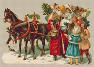 Santa and Sleigh - Pattern and Print