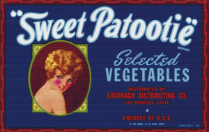"Sweet Patootie" Vegetable Label - Pattern and Print