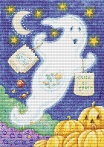 Trick or Treating Ghost - Pattern and Print