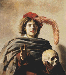 Young Man with a Skull - Pattern and Print